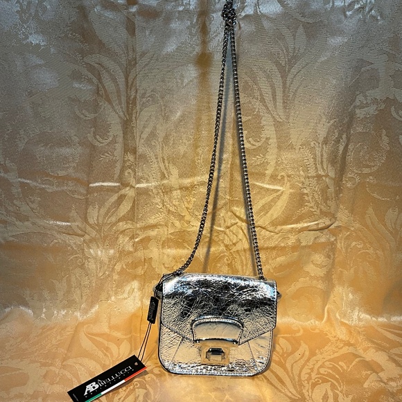 A. Bellucci - gold wrinkled leather crossbody 9-H1Bc - Picture 1 of 10